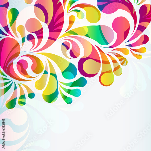 Fototapeta Abstract colorful arc-drop background.