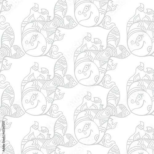 Lacobel Seamless texture with fishes. Vector art