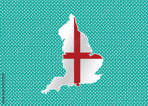 Lacobel map of England flag Decorative idea design