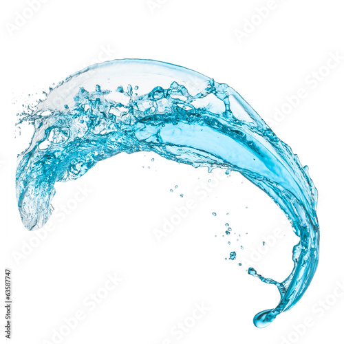 Lacobel turquoise water splash