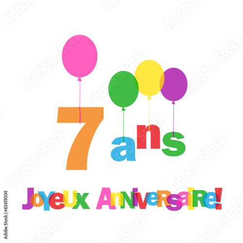 Joyeux Anniversaire 7 Ans Image