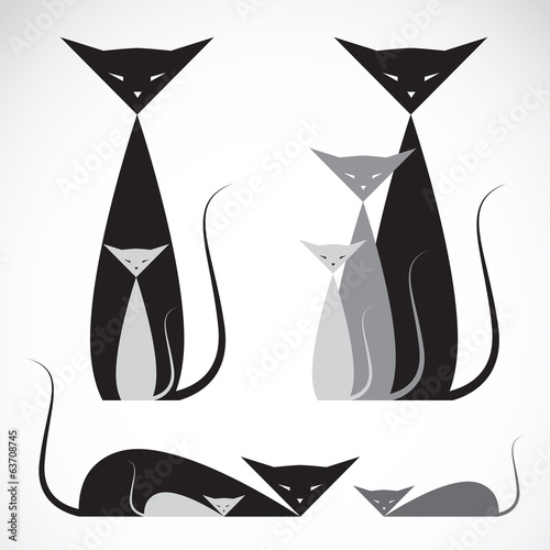  Vector image of an cat design