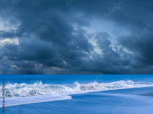 Stormy evening at the beach