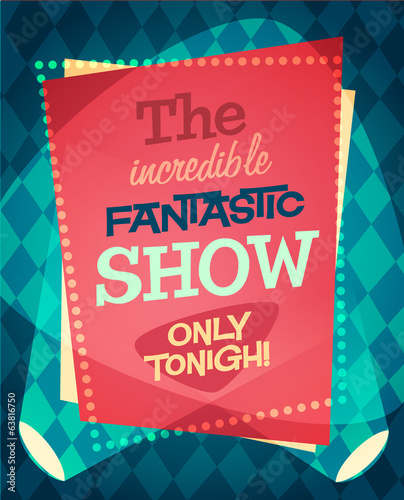  Circus show poster. Vector illustration.