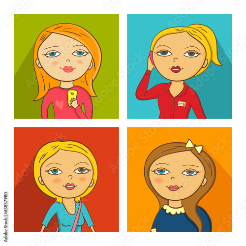 wektorowa-ilustracja-kobiet-twarze