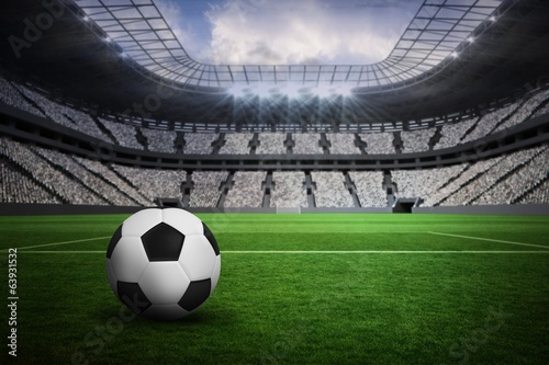 Composite image of black and white leather football © WavebreakMediaMicro