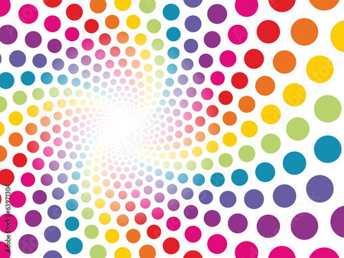  circular background made ​​up of colored dots to be lost