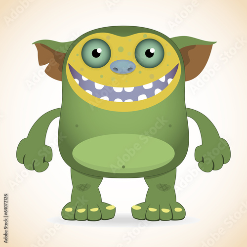 Fototapeta Smiling green monster
