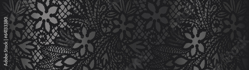 Lacobel Black background with lace pattern