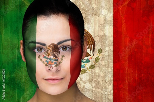 Lacobel Composite image of beautiful football fan in face paint