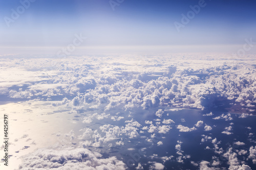 Fototapeta Cloudscape. Blue sky and white cloud.
