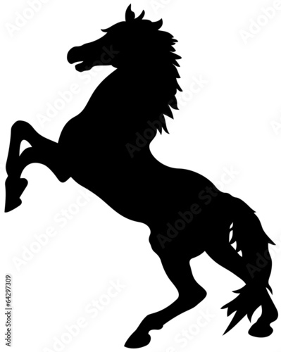 Fototapeta prancing horse silhouette