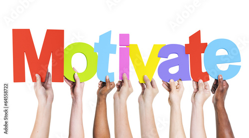 Multiethnic Group of Hands Holding Motivate