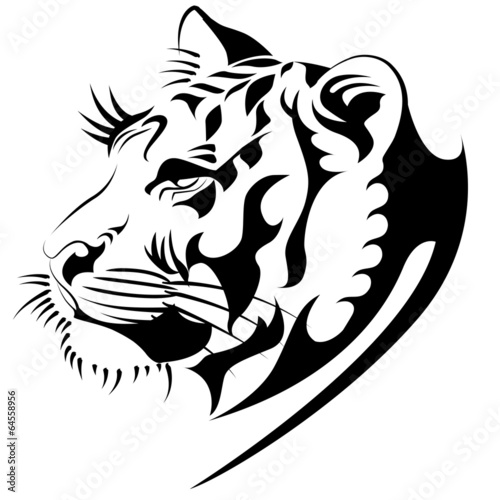  tiger head vector