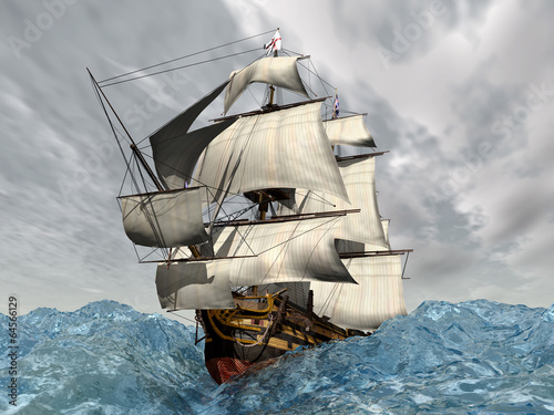 Lacobel HMS Victory in stürmischer See