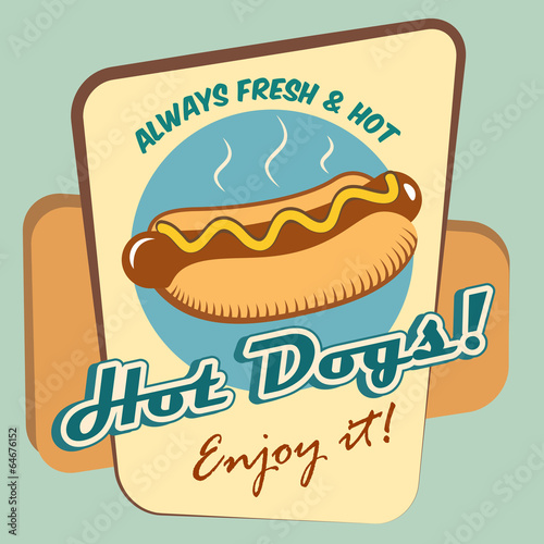 Fototapeta Hot dog poster