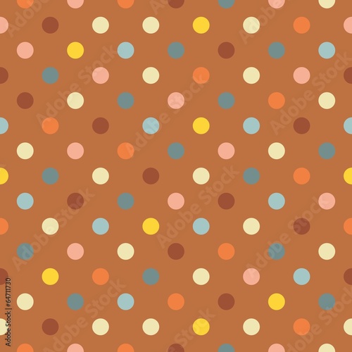 Fototapeta Polka dots vector tile background wallpaper