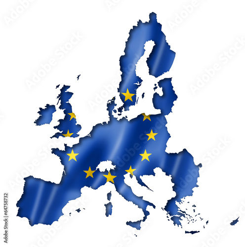 Fototapeta European union flag map