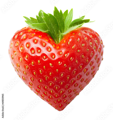 Fototapeta Red berry strawberry heart shape
