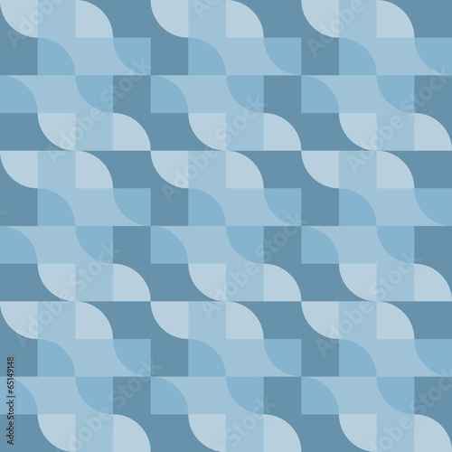  blue geometric seamless pattern. Vector illustration