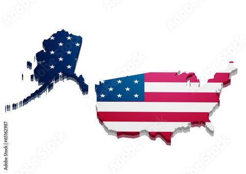 Fototapeta Map USA