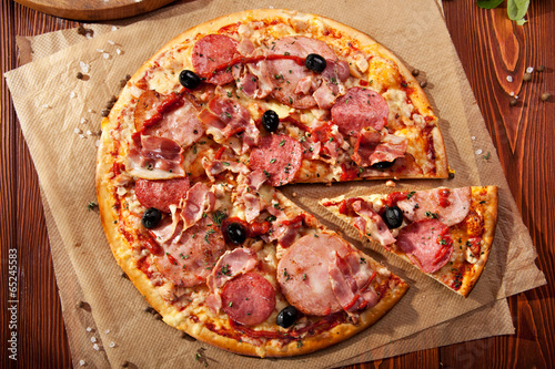 Fototapeta Meat Pizza