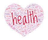 Healthy Life Concept - Heart shaped word cloud
