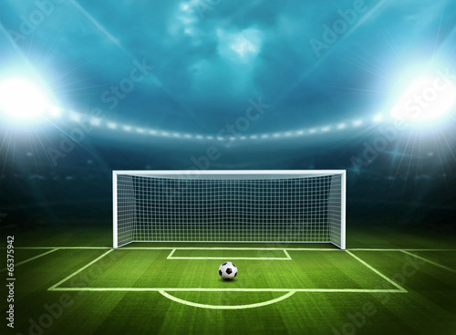 Fototapeta Stadium with soccer ball