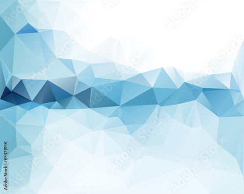 Fototapeta Abstract triangular blue background