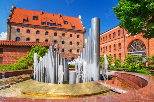 Fototapeta Fountain at the Baltic Philharmonic in Gdansk, Poland
