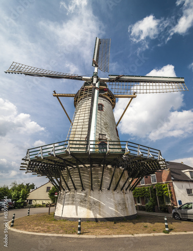 Fototapeta Typical Dutch windmill