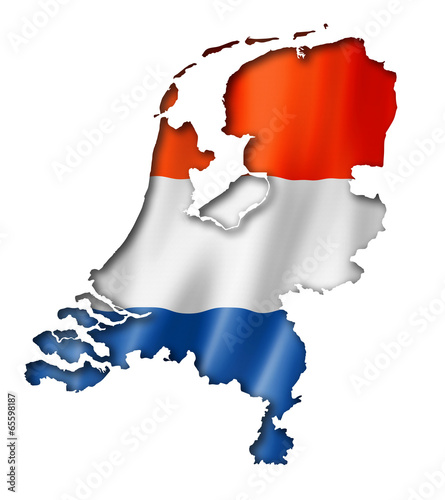 Fototapeta Netherlands flag map