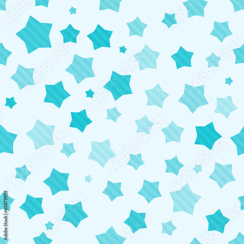 Fototapeta Blue seamless background with stars