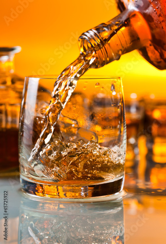 Fototapeta glass with whiskey