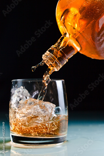 Fototapeta glass with whiskey