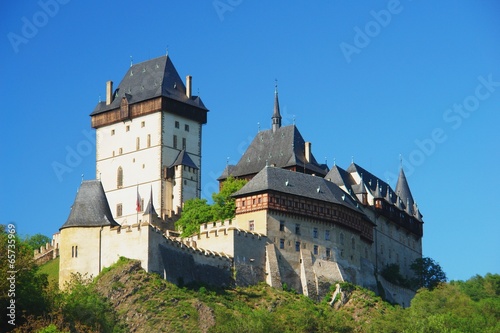  View of the castle Karlstejn, Czech Republic