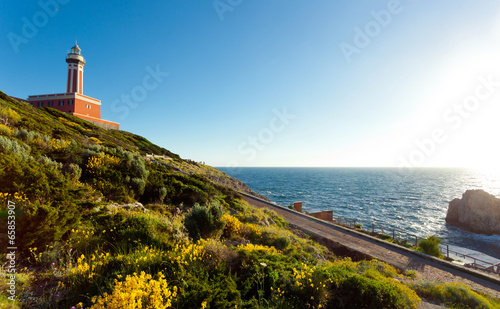 Fototapeta Lighthouse of Capri Island, Italy, Europe