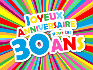 Anniversaire 30 Ans 2016