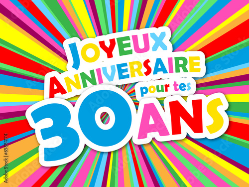 Joyeux Anniversaire 30 Ans