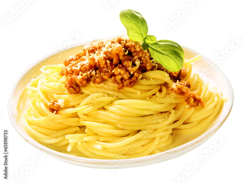  Spaghetti Bolognaise with a clipping path