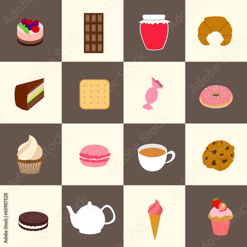  Sweets icons set