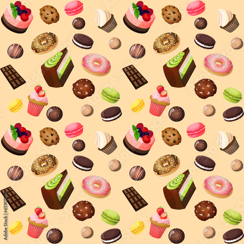  Sweets seamless background
