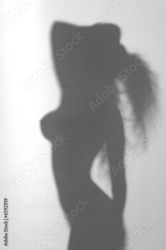  Diffuse silhouette of perfect nude woman - full naked body