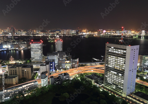 Fototapeta Tokyo cityscape at night