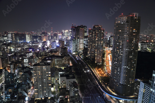 Fototapeta Tokyo cityscape at night