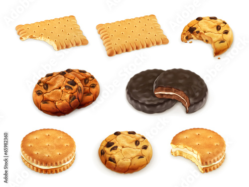 Fototapeta Cookies vector set