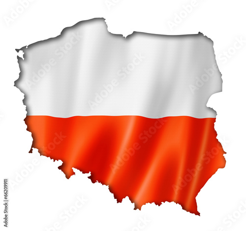 Fototapeta Polish flag map