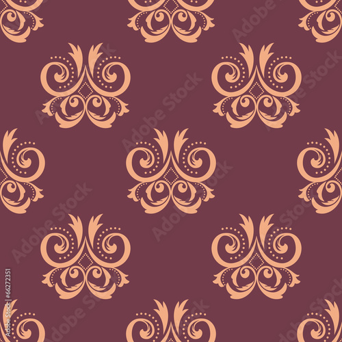 Fototapeta Purple and pink seamless floral pattern
