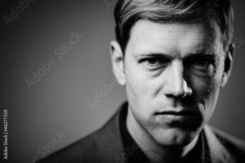 "Handsome caucasian man with deep depression" Stock photo and royalty-free ...