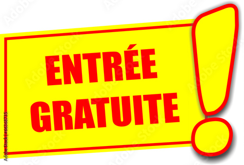 étiquette entrée gratuite